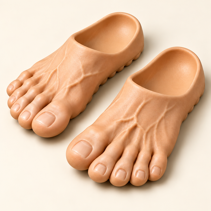 Big Feet Slides – Funny Bare-Foot Novelty Slippers