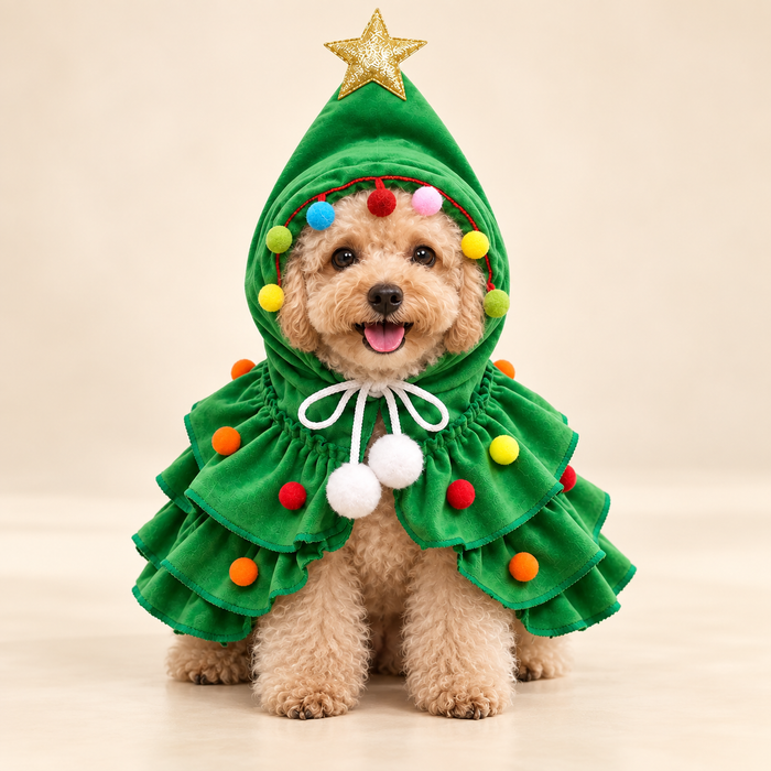 Christmas Tree Pet Costume – For Small Dogs & Cats