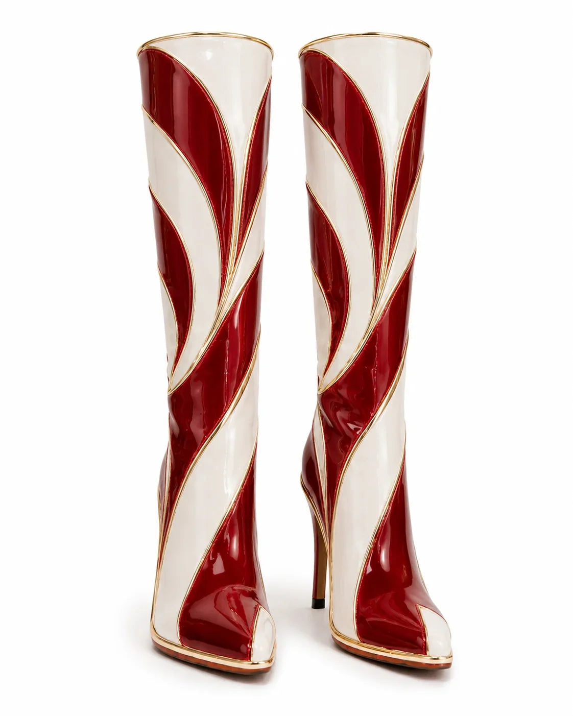 Christmas knee-high boots