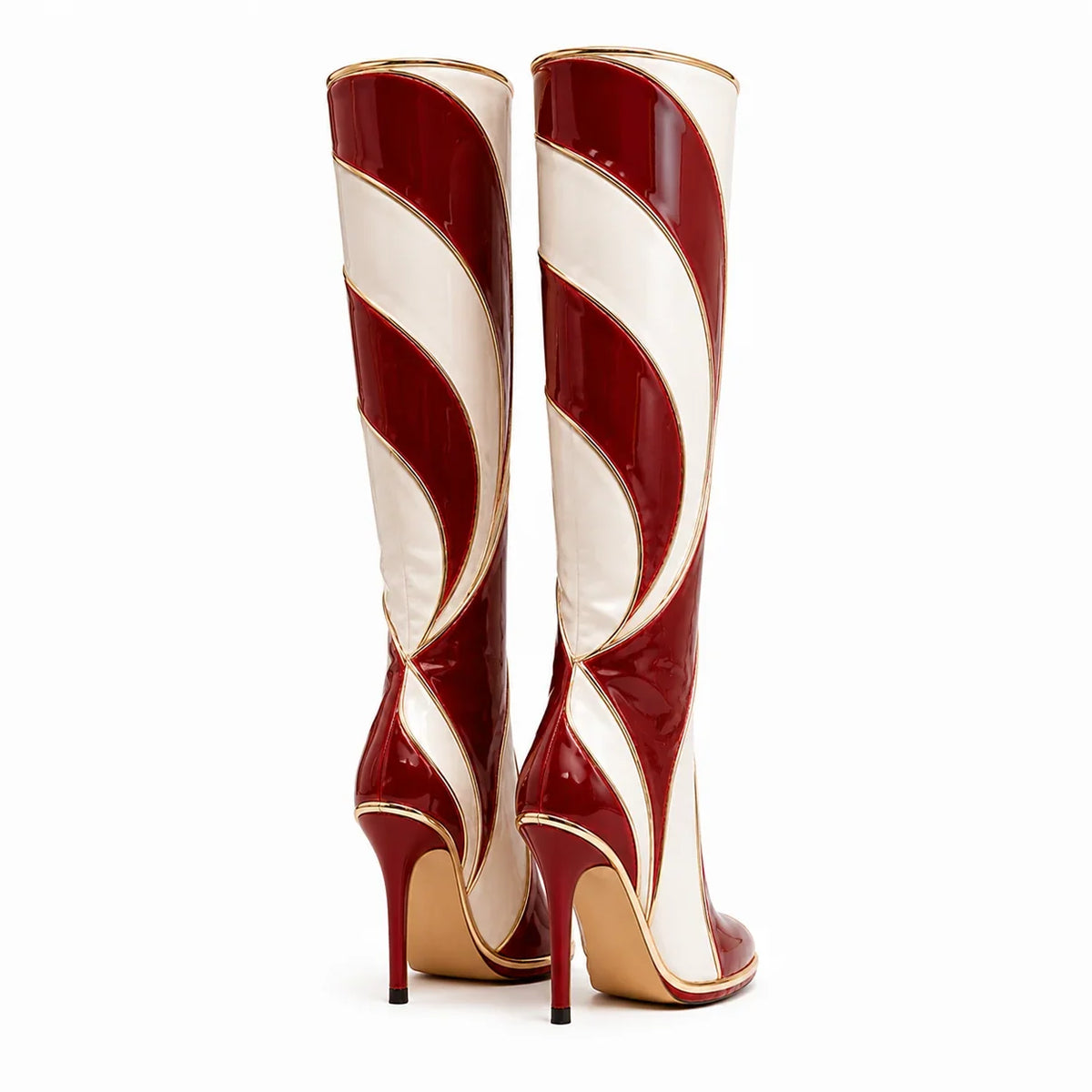 Christmas knee-high boots