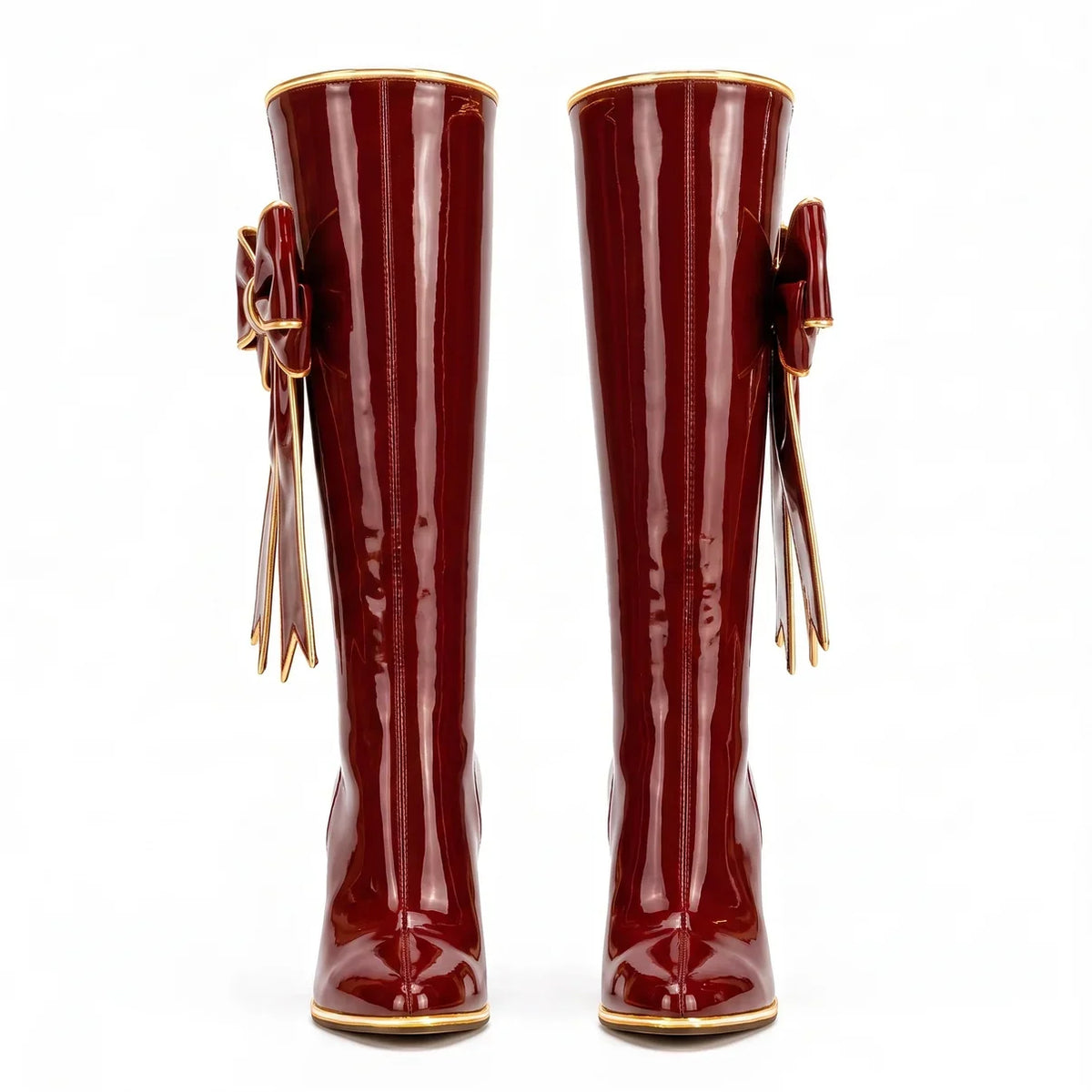 Christmas knee-high boots
