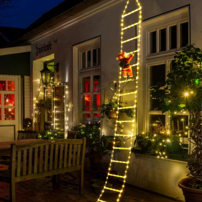 Santa Climbing Ladder Light