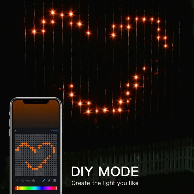Smart LED curtain lights