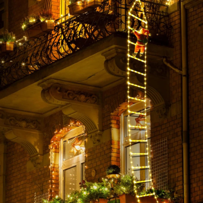 Santa Climbing Ladder Light
