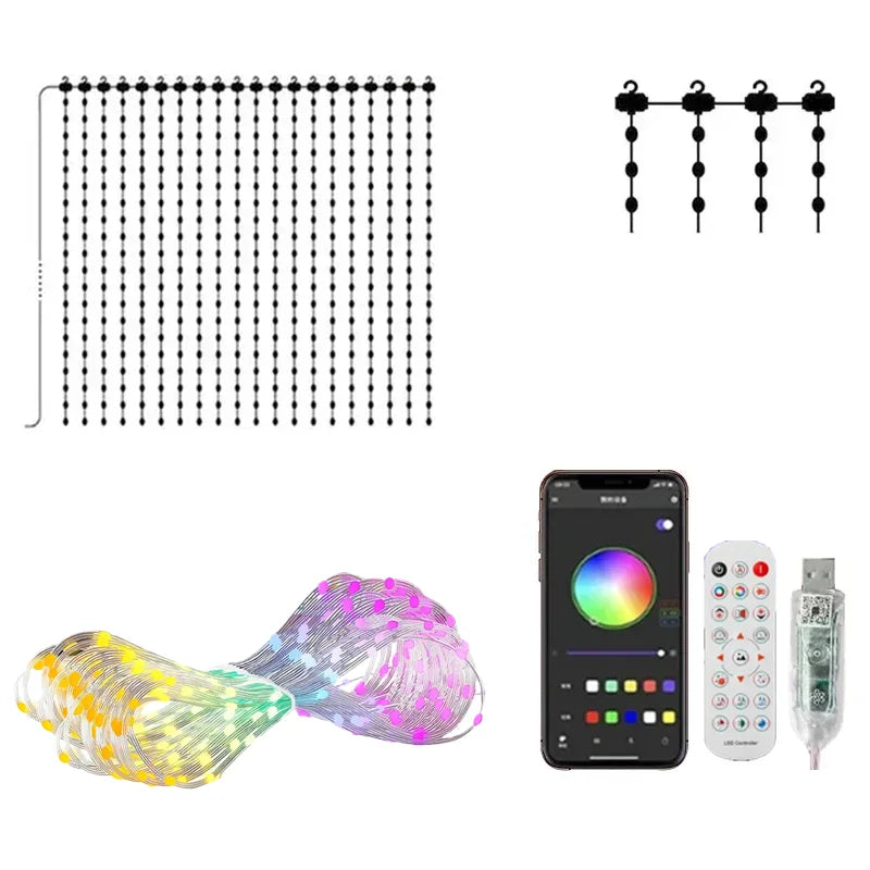 Smart LED curtain lights