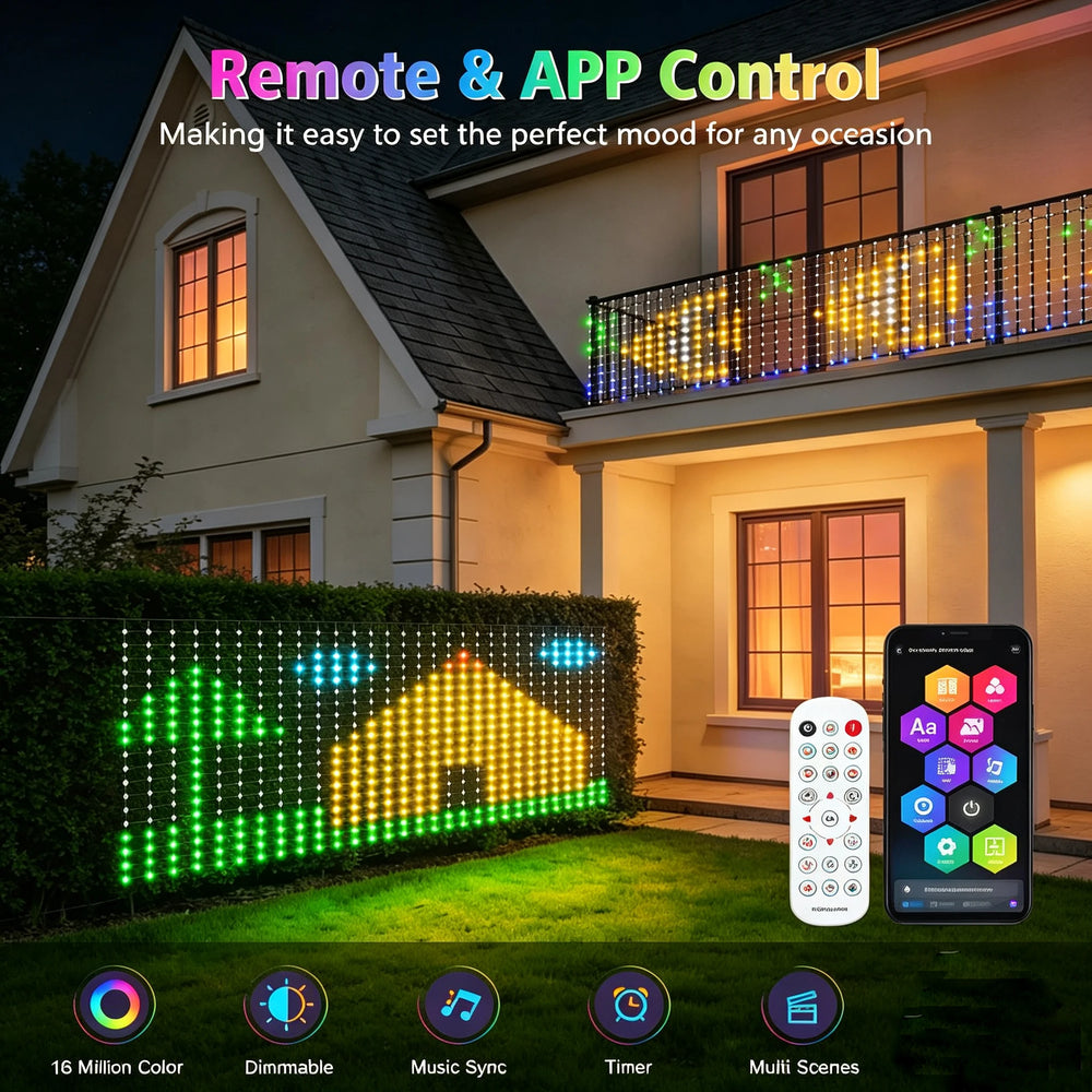 Smart LED curtain lights