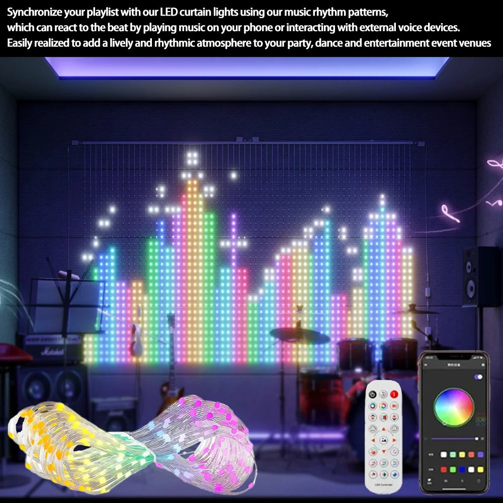 Smart LED curtain lights