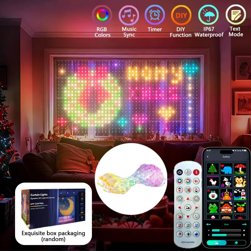 Smart LED curtain lights