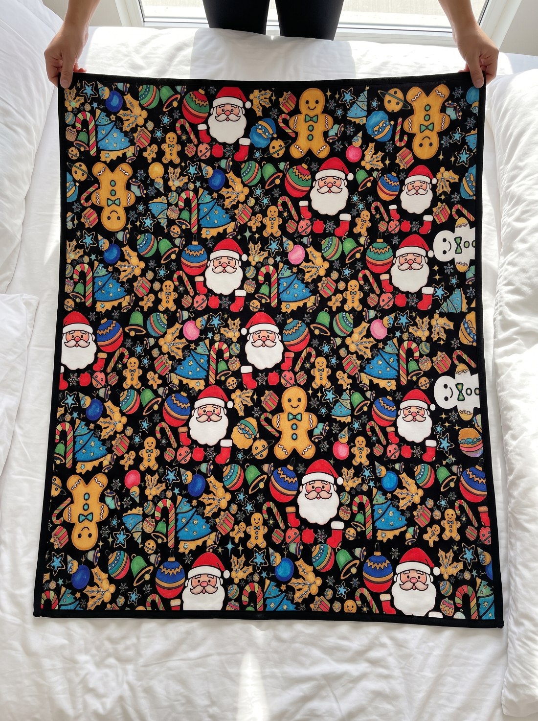 Colour-in Christmas blanket