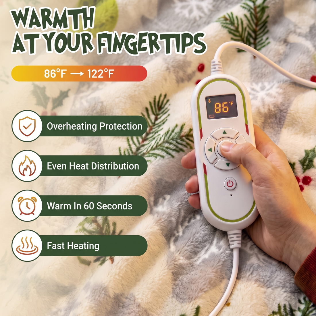 Green Grump heated Christmas robe