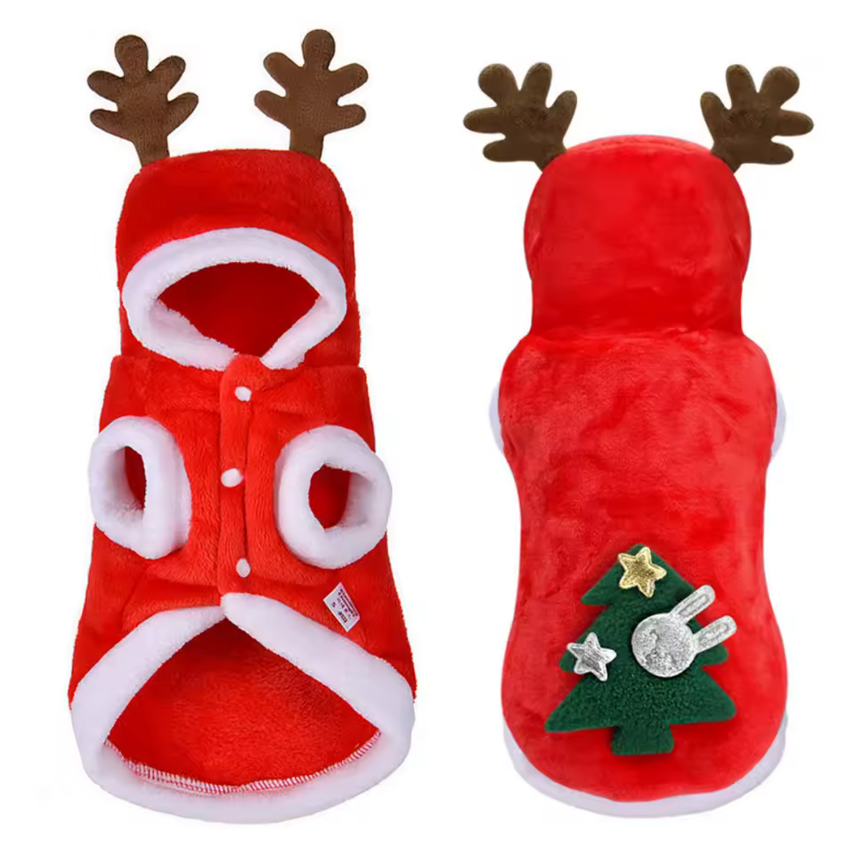 Reindeer Christmas pet coat